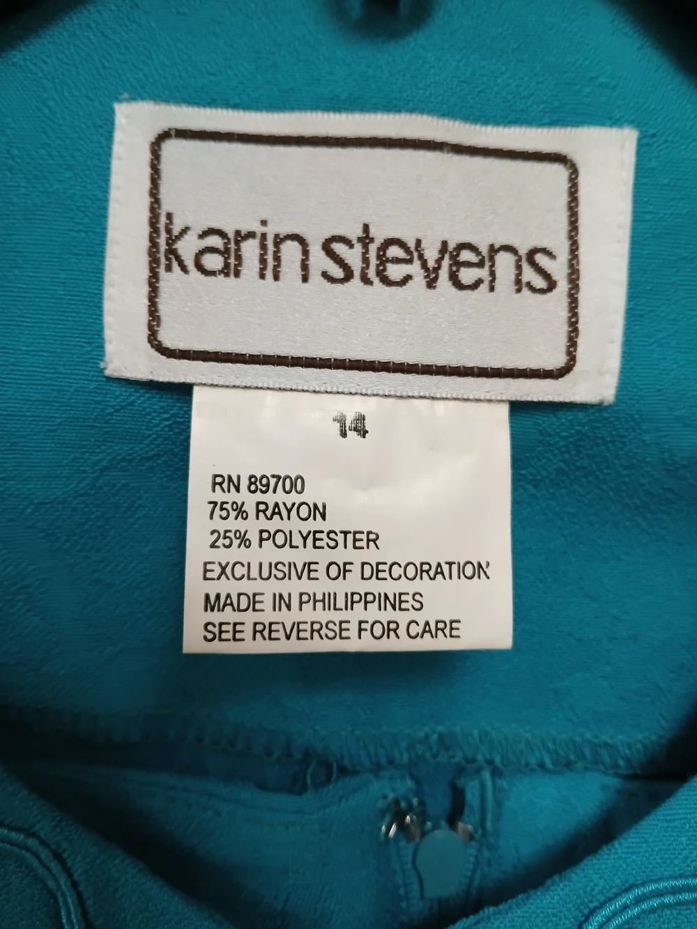 karin stevens Teal Embroidered Short-Sleeve Skirt Set
